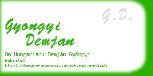 gyongyi demjan business card
