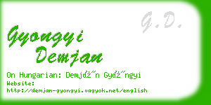 gyongyi demjan business card